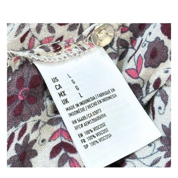 SOLD american eagle floral fairycore ruffle crop top summer tank top size large - Picture 10 of 11